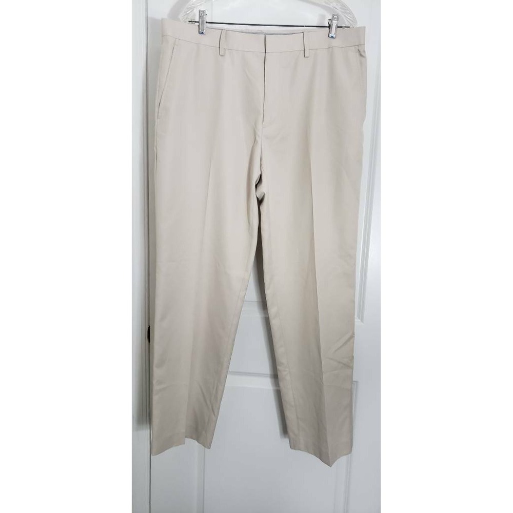 Jack Nicklaus Mens Golf‎ Dress Pants Beige Welt Pockets Zip Fly Trousers 38 X 32